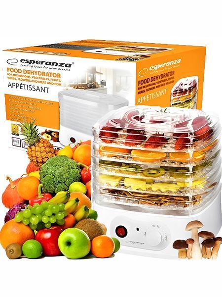 Сушка для овощей и фруктов Esperanza EKD004 250w 000039377 фото