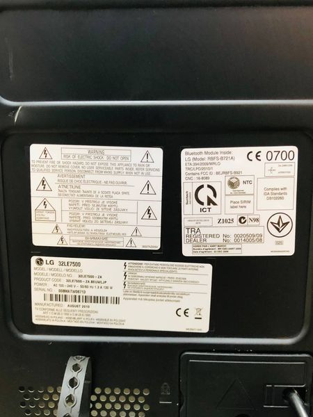 ТБ 32 LG 32LE7500 LCD HD 130w sn 008MATW06713 000044671 фото