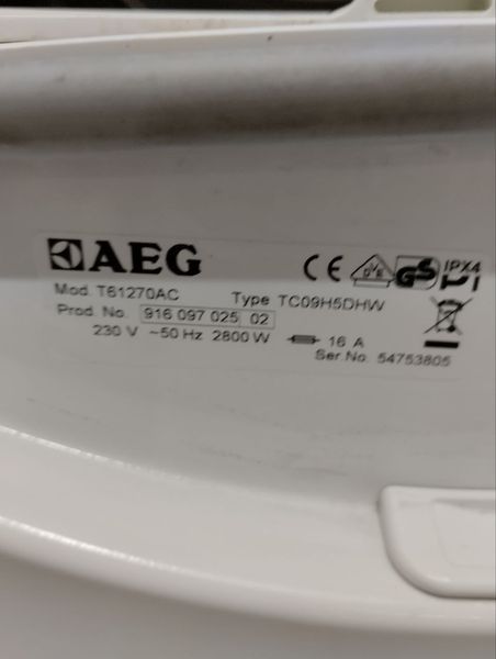 Сушильная машина AEG T61270AC 2800w 7кг sn 54753805 000047296 фото