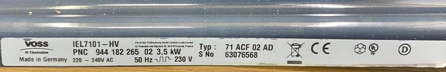 Духовой шкаф Electrolux Voss IEL7101 HV 3500W sn 63076568 000048269 фото
