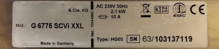 Посудомоечная машина Premium G6775SCViXXL 2100W sn 63103137119 000048294 фото