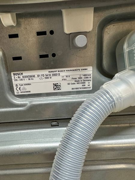 Пральна машина Bosch Serie8 WAW28690 2300W 9кг sn 200313 000053178 фото
