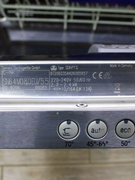 Посудомийна машина Siemens SN64M080EU 55 2400w 12 персон sn 9206 00565 000028867 фото