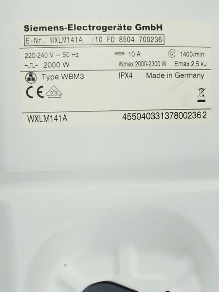 Стиральная машина Siemens WXLM141A 10 000036151 фото