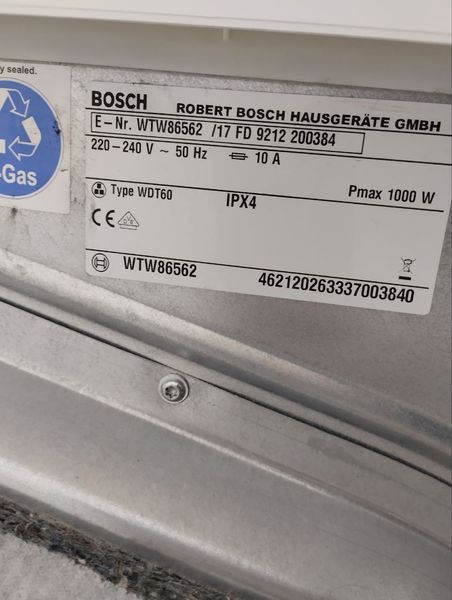 Сушильна машина Bosch WDT86562 sn 462120263337003840 000047301 фото