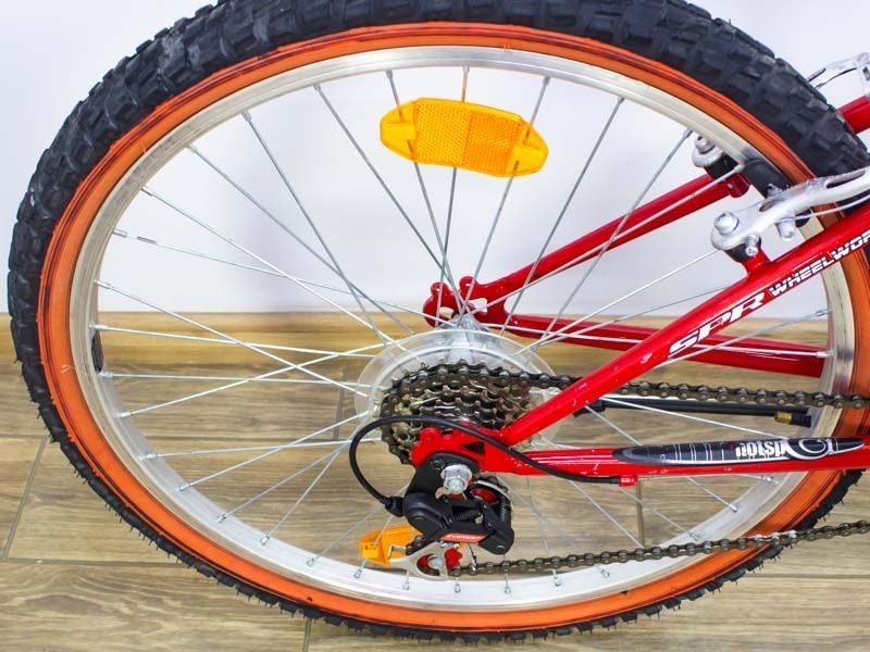 Велосипед 24 Wheel Worx spr підлітковий червоно сірий хром 000021154 фото