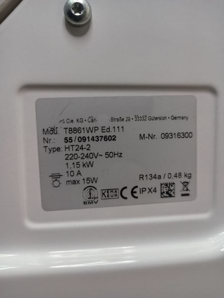 Сушильна машина Premium T 8861 WP 1150w 7кг sn 55091437602 309е 000041900 фото