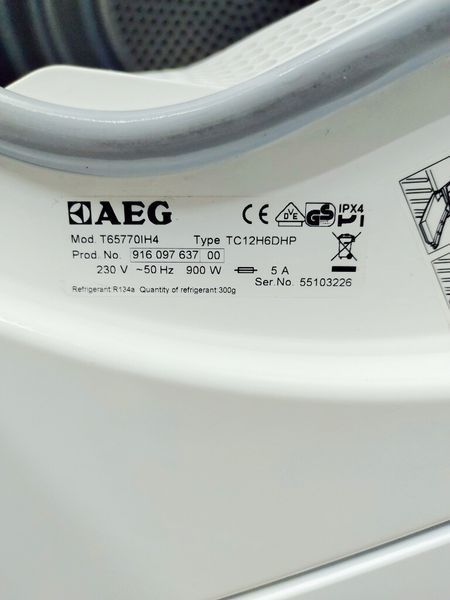 Сушильна машина AEG T65770IH4 7 кг 900w sn 55103226 000040025 фото