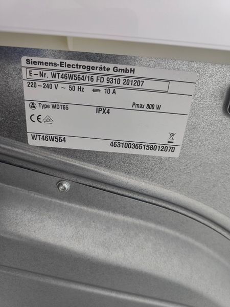 Сушильная машина Siemens WT46W564 800W 7кг sn 9310201207 000050527 фото