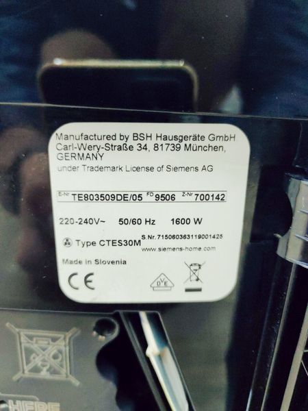 Кофемашина Siemens EQ8 Series 300 TE803509DE 05 000029038 фото