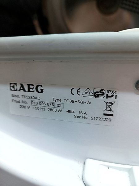 Сушильная машина AEG Protex T65280AC 8 кг 2800w sn 51727220 000046163 фото