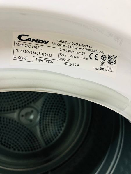 Сушильна машина Candy Smart CSE V8LFS 2300w 8 кг sn 3110228423050152_п8_н287 000043604 фото