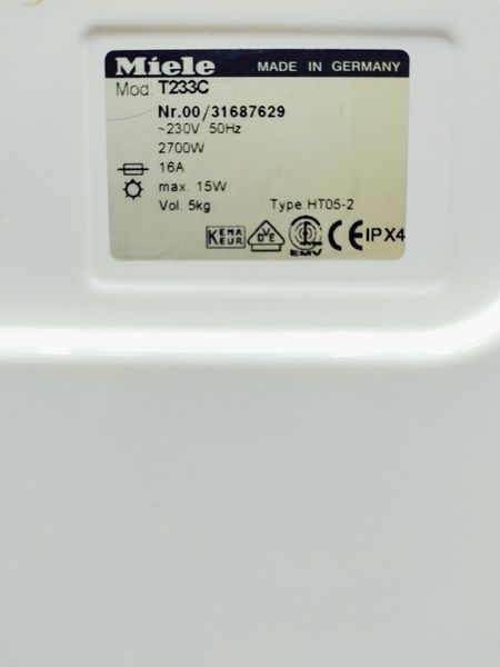 Сушильна машина Miele T233C 2700w 7кг sn 0031687629 000038804 фото
