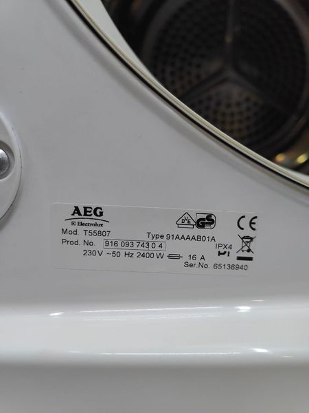 Сушильная машина AEG T55807 2400W 7кг sn 65136940 000051074 фото