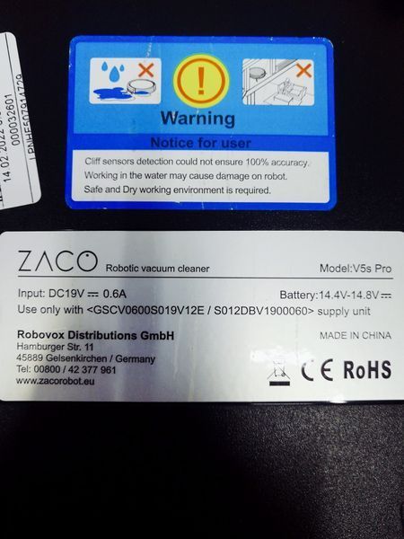 Пилосос робот Zaco V5s Pro бу (не комплект) LPNHE507914729 133е 000032601 фото