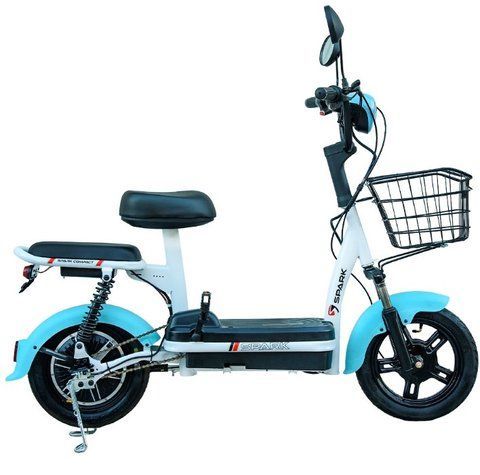 Велосипед с электродвигателем SPARK COMPACT 14" 48V/400W/12Ah голубой 000053710 фото