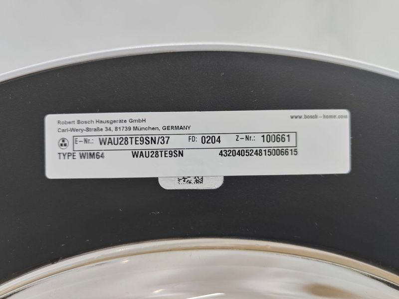 Стиральная машина Bosch Serie6 WAU28TE9SN 37 2300W 9кг sn 0204100661 000053598 фото