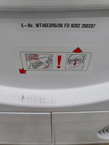 Сушильна машина Siemens iQ500 WT46E3R5 2800W 7кг sn 9202200287 000051746 фото