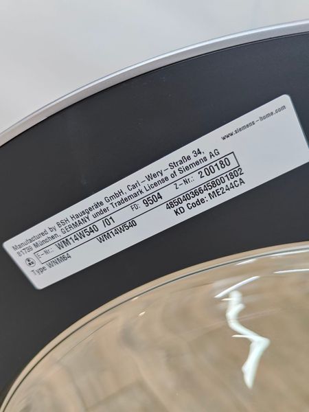 Стиральная машина Siemens WM14W540 2300W 8кг sn 9504200180 000049929 фото