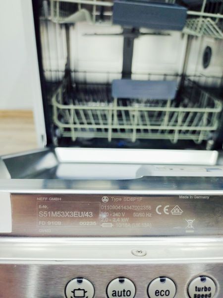 Посудомийна машина Neff S51M53X3EU 43 2400w 12 персон sn 9109 00235 000041086 фото