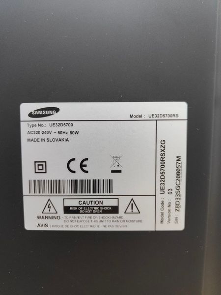 Телевізор Samsung UE32D5700 80W sn Z8D33SGC200057M 000051509 фото