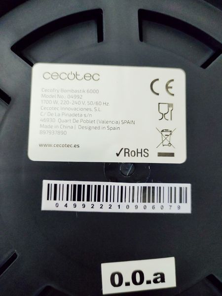 Мультипіч Cecotec Cecofry Bombastik 6000 04992 1700w sn 049922210906079 Black 000043126 фото