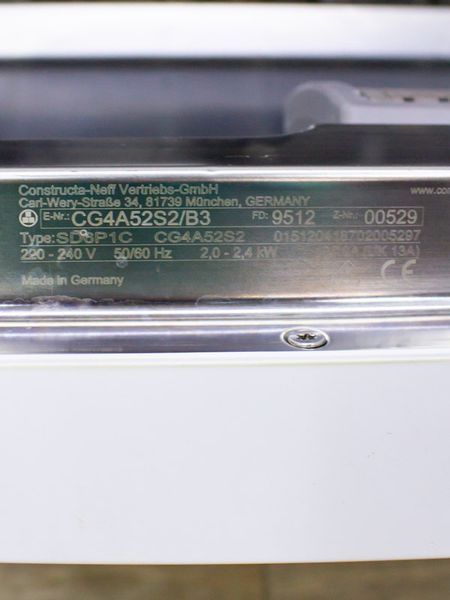 Посудомийна машина Constructa CG4A52S2 B3 2400w 12 персон sn 9512 00529 000028861 фото