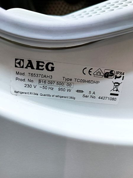 Сушильная машина AEG T65370AH3 950w 7 кг sn 44271080 000046178 фото
