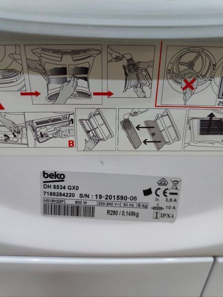 Сушильная машина Beko DH8543GXO 800W 8кг sn 1920159006 000049585 фото