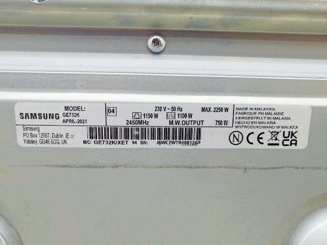 Мікрохвильова піч Samsung GE732K 2250w гриль 1100w сток LPNHE601851428 59е 000032662 фото