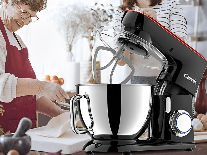 Міксер планетарний тістоміс Camic SM 1571N 9л 1800w Black Red 000039220 фото
