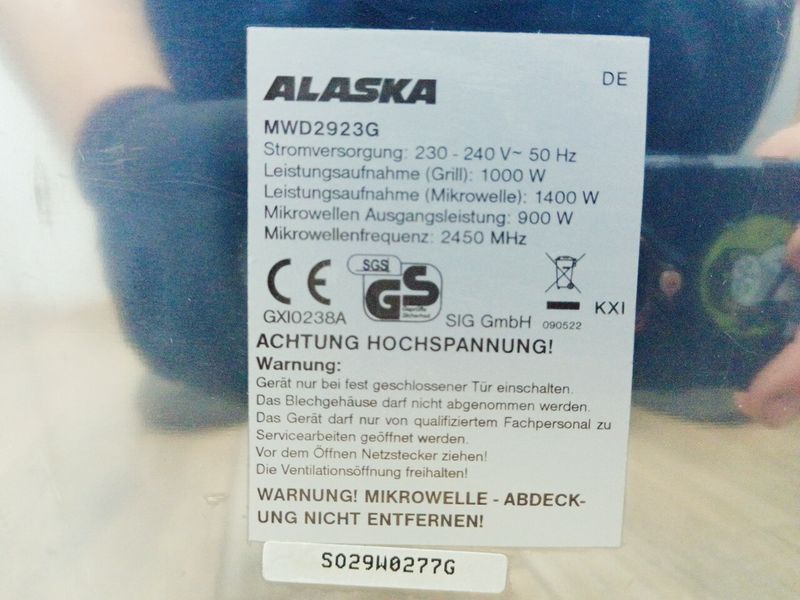 Микроволновая печь Alaska MWD2923G 000038719 фото