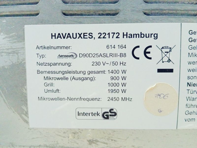 Микроволновая печь Hanseatic D90D25ASLR 000039623 фото