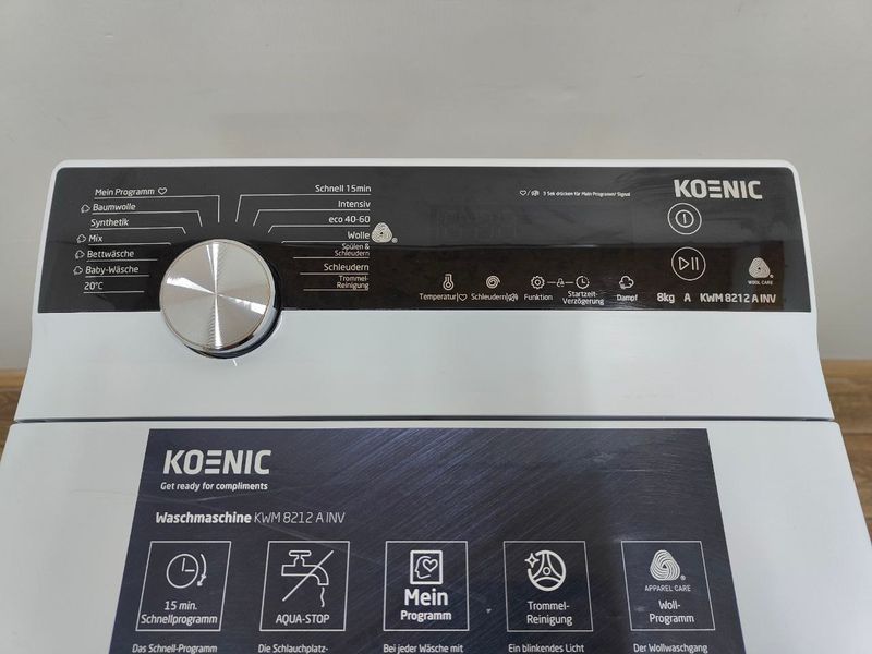 Стиральная машина вертикальная Koenic KWM8212A INV 1900W 8кг sn 2409004337 000050451 фото