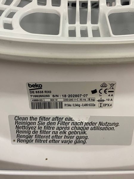 Сушильа машина Beko DE8535 RXO 900W 8кг sn 1820280707 000048144 фото