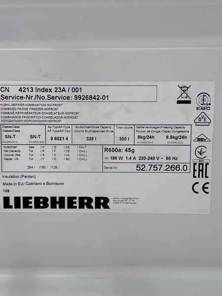 Холодильник двухкамерный Liebherr CN 4213 Index 23A 001 000037416 фото
