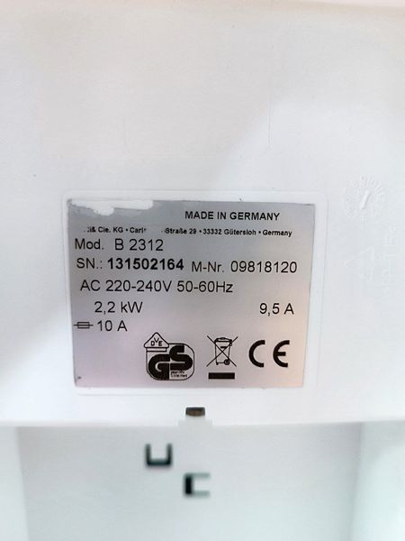 Прасувальна система Premium B 2312 220W sn 131502164 000051299 фото