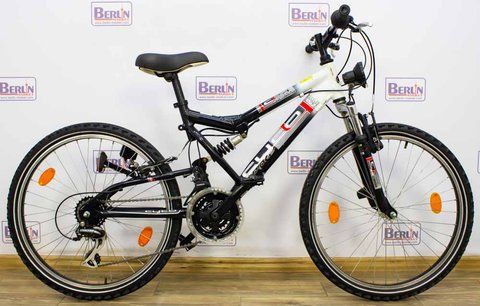 Велосипед 24 Cyco Mountain c-24 двопідвіс чорно-білий алюміній 000010552 фото