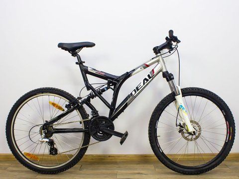 Велосипед 26 Ideal DS nitro двопідвіс чорно-сірий алюміній 000019239 фото