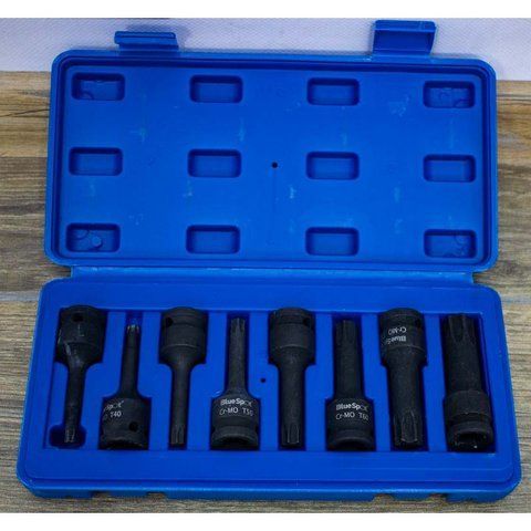 Набор ударных шестигранных ключей Blue Spot Tools 01506 Impact Torx Sockets 8 PCS 000008786 фото