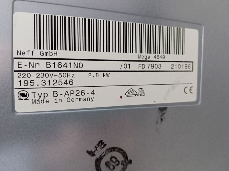 Духовой шкаф Neff GMBH Mega 4649 2800W sn 7903210186 000050530 фото