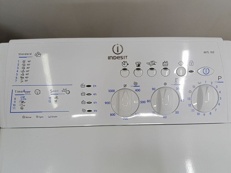 Стиральная машина вертикальная Indesit WITL105 1850W 5кг sn 804029432 000049458 фото