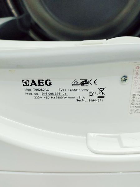 Сушильна машина AEG T65280AC 6кг 2800w sn 34944371 000037897 фото