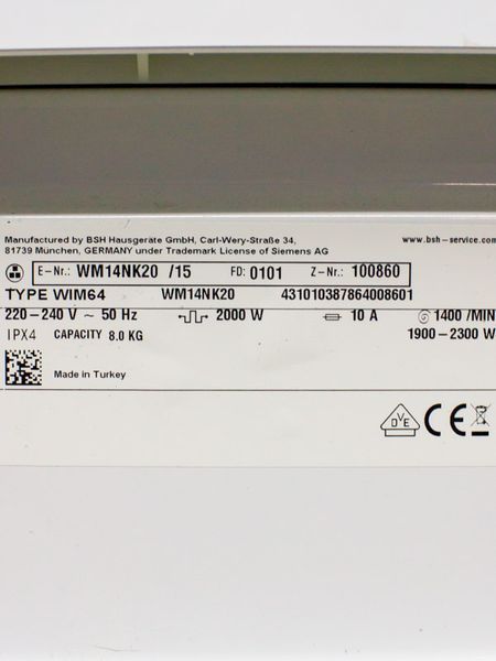 Стиральная машина Siemens IQ300 WM14NK20 15 000031289 фото