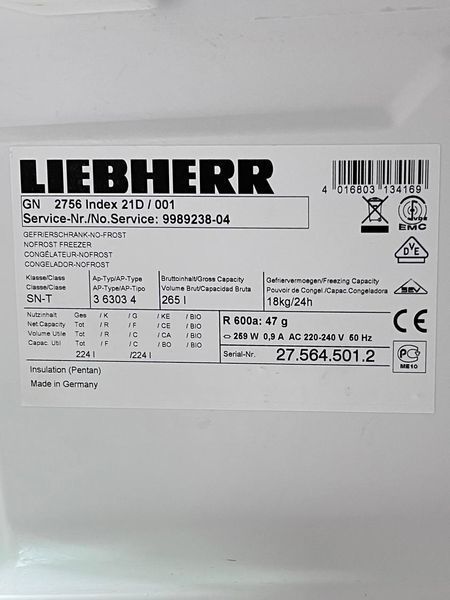 Морозильная камера Liebherr GN 2756 Index 21D 001 000037438 фото