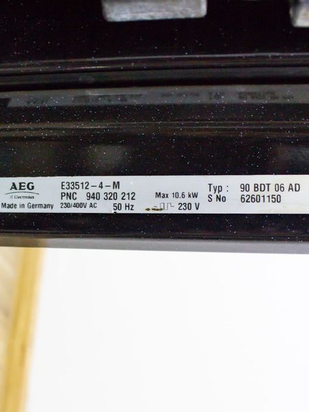 Електродуховка AEG E33512 4 M 10600w sn 62601150 000028820 фото