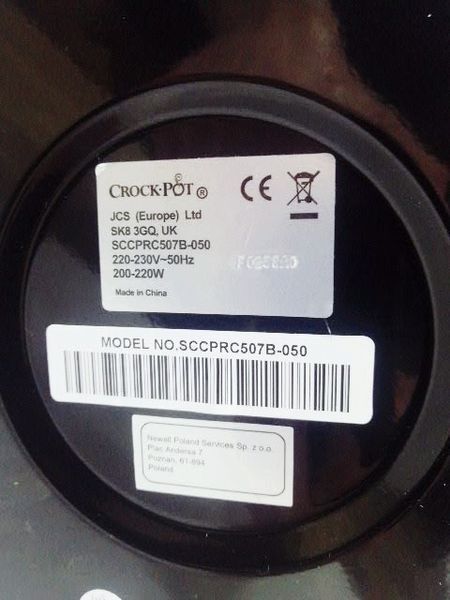 Медленноварка CrockPot SCCPRC507B 050 000032909 фото