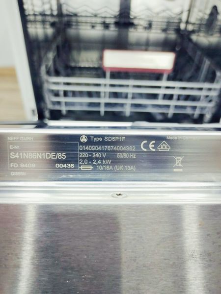 Посудомийна машина Neff S41N86N1DE 85 2400w 12 персон sn 9409 00436 000041094 фото