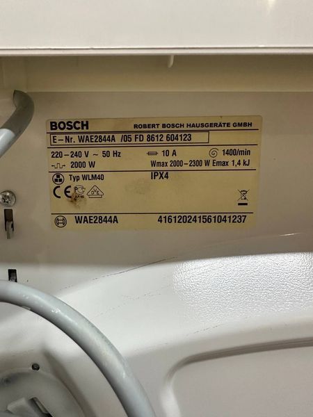 Пральна машина Bosch Maxx6 WAE2844A 05 2300W 6кг sn 8612604123 000054749 фото