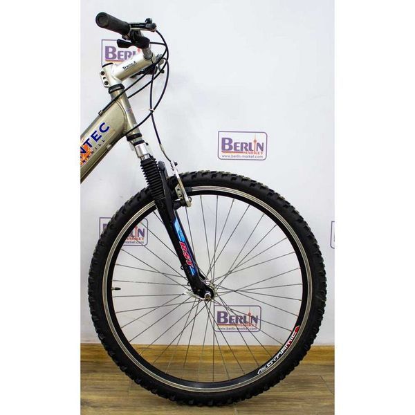 Велосипед 26 Mountec Alu tig downhill двухподвес серооранжевый 000009555 фото